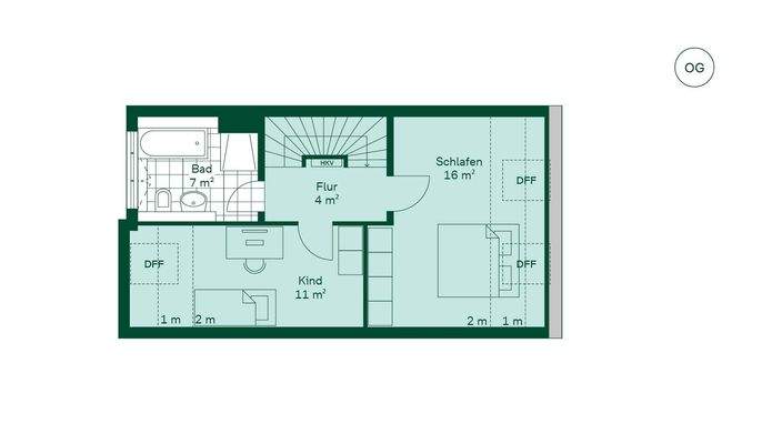 Reihenhaus Grundriss OG