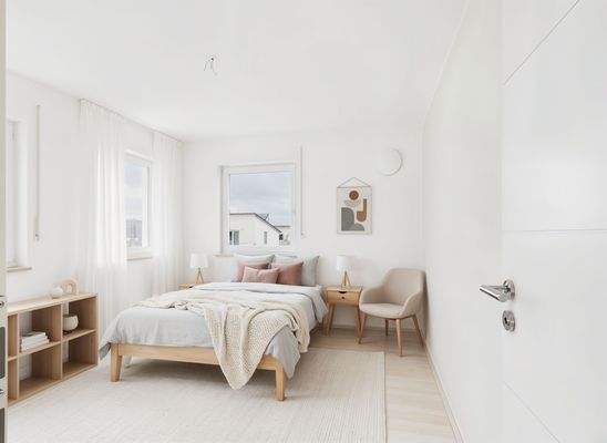 Schlafzimmer eingerichtet