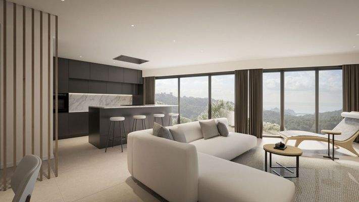 Modernes Haus mit unverbaubarem Blick zu verkaufen in Génova, Palma, Mallorca