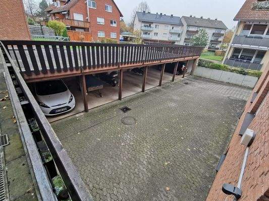 Sicht zu den Stellplätzen