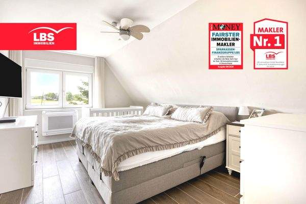 Blick in das Schlafzimmer