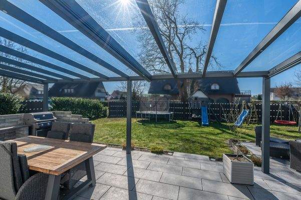 Sie können auf Ihrer überdachten Terrasse die Zeit genießen