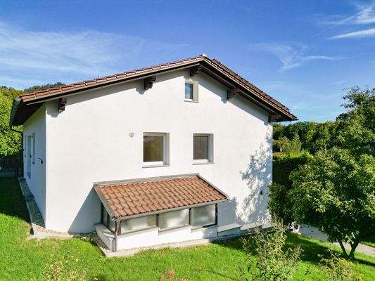 Überdachter Eingang