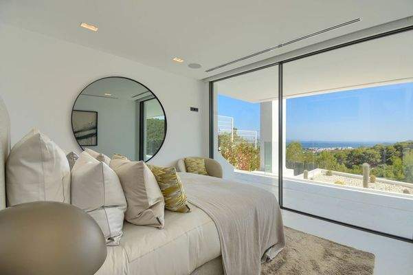 Schlafzimmer mit Ausblick