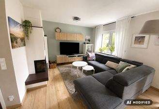 Wohnzimmer mit Kaminofen