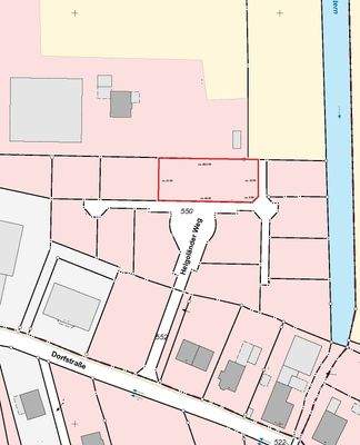 Flurkarte Helgoländer Weg - Auszug mit Maßen