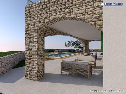 Projektierte Terasse 