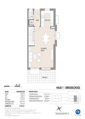 Grundriß Haus1 "Erdgeschoß"