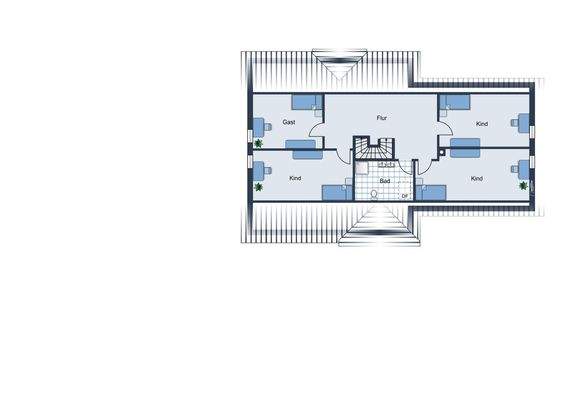 Grundriss Dachgeschoss (nicht maßstabgetreu)