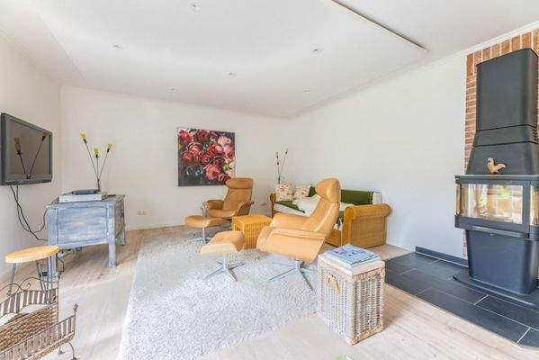 Wohnbereich mit Kaminofen