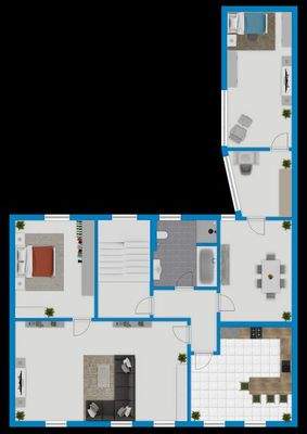 Grundriss Wohnung Blumenstr. (Bsp.)