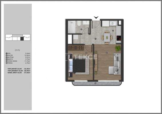 Spacious Flats at 950 Meters from Metro in Istanbul Kagithane
