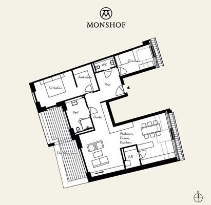 Monshof Grundriss whg. 43