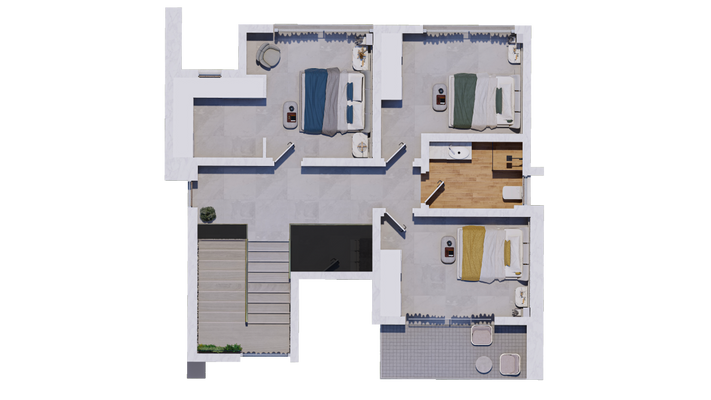 Villa 3+1 Grundriss OG.