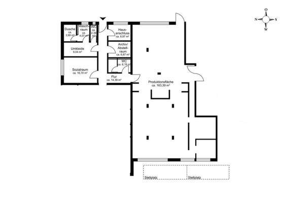 Grundriss Produktion