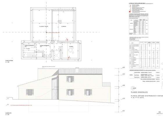 Bauplan für das Erdgeschoss