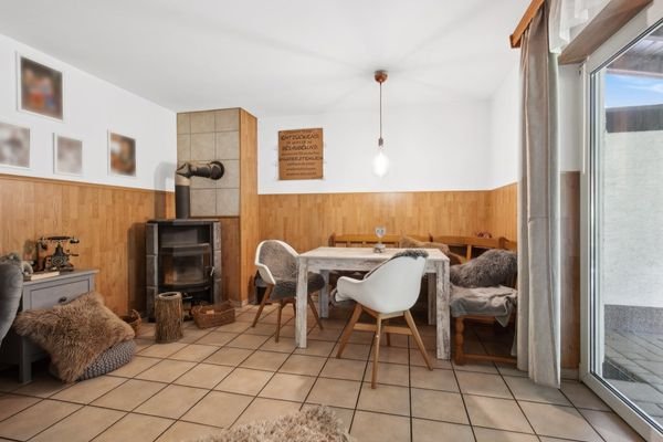 Essbereich im Wohnzimmer