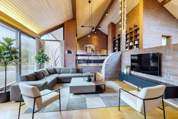 Virtuelles Staging unterer Wohnbereich