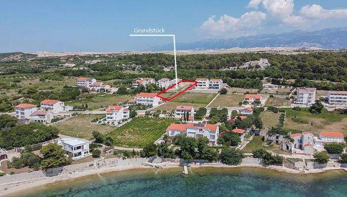 KITZIMMO-Grundstück mit Meerblick & Baugenehmigung für ein Apartmenthaus - Immobilien Kroatien.