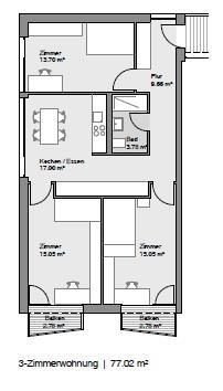 R1_EG und 1.OG_3 Zimmer_77,02 m²