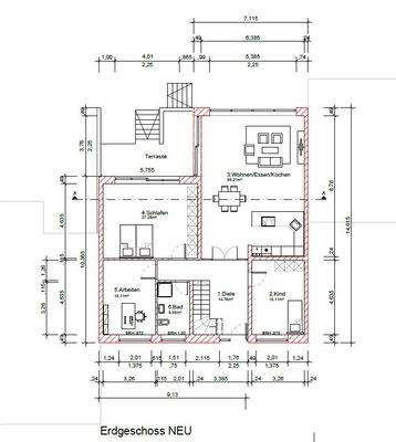 Grundriss EG aus Bauantrag