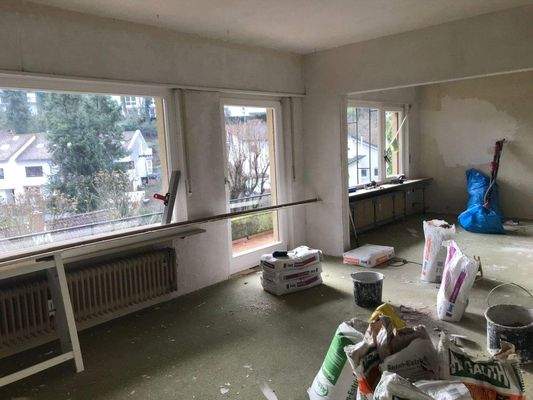 Waehrend der Renovierung