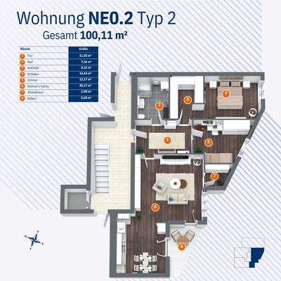 Wohnung NE0.2 - Typ 2