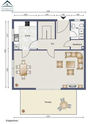 Grundriss Erdgeschoss WHG 1
