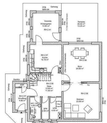 Haupthaus Grundriss EG 