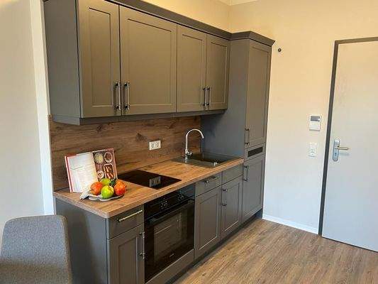 Küchenbereich als Musterwohnung eingerichtet (Beis