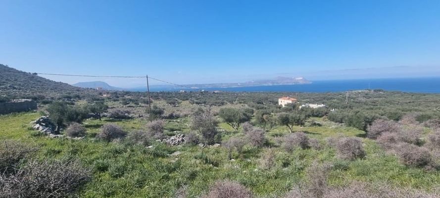 Großes Grundstück mit Meerblick zum Verkauf in Kokkino Chorio