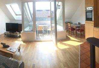 Open living and kitchen