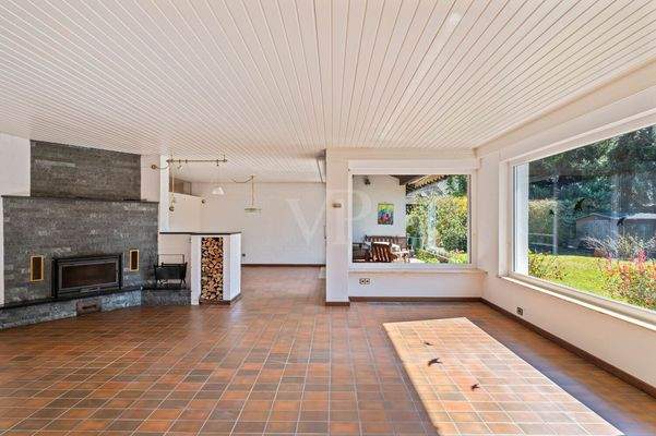 Wohnbereich mit Kamin 