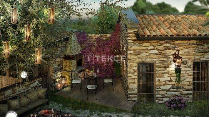 Single-Floor Stone Houses in Green Area in Mugla Milas
