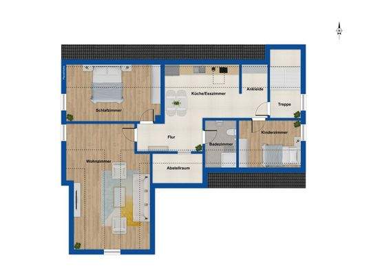 Grundriss Dachgeschoss - WE 4