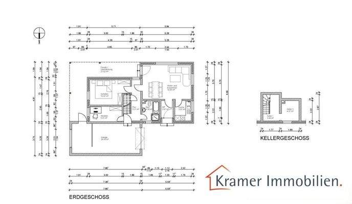 Grundriss Erd- u. Kellergeschoss