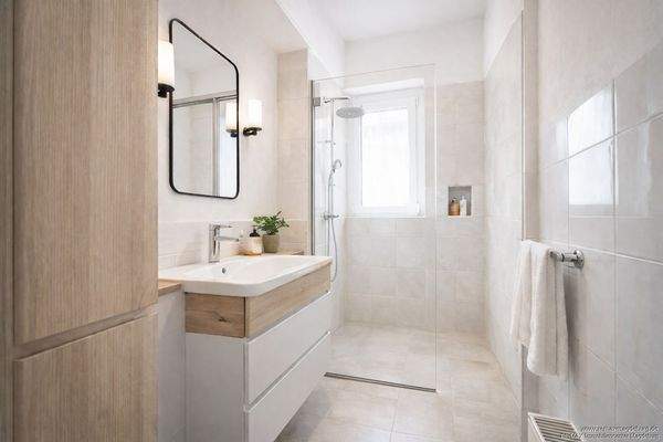 Badezimmer, KI generiert und optimiert 