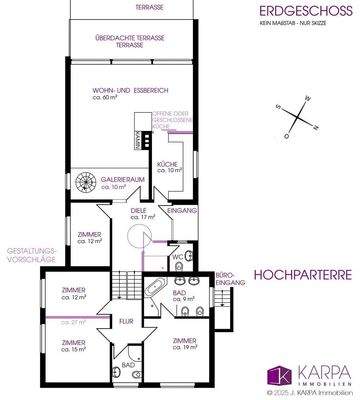 Grundriss Erdgeschoss Hochparterre