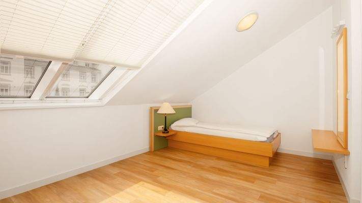 Der ruhige Schlafbereich 