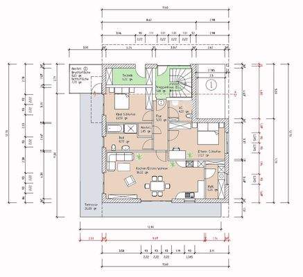Grundriss Erdgeschosswohnung