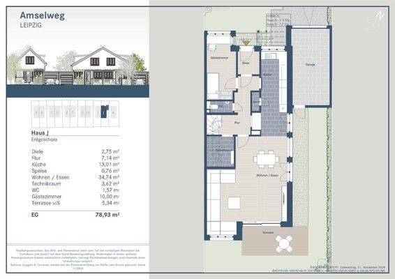 Grundriss Haus J Erdgeschoss