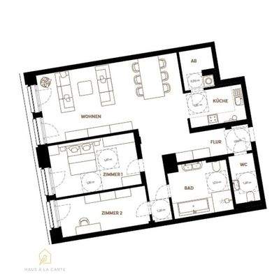 Grundriss - Wohnung 1