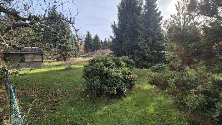 Einblick ins Grundstück