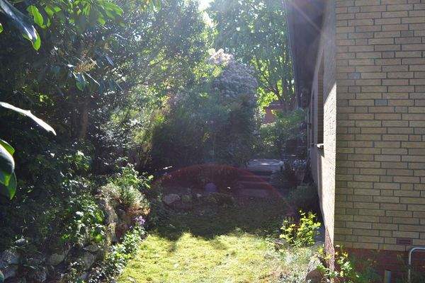 Blick von hinten zur Terasse