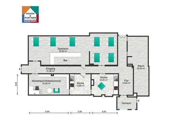 Grundriss des Gasthauses