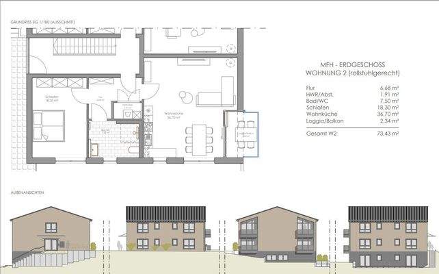 Grundriss Wohnung Nr. 2