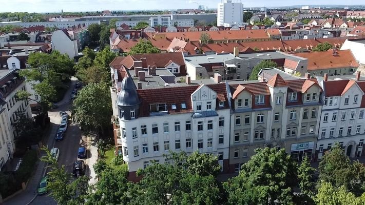 Luftbild Hausansicht mit Wohnumfeld