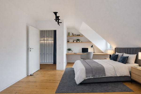 Schlafzimmer virtuell eingerichtet