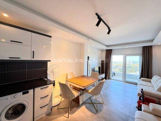 Sea and City View Apartment in a Social Complex in Alanya Kargıcak