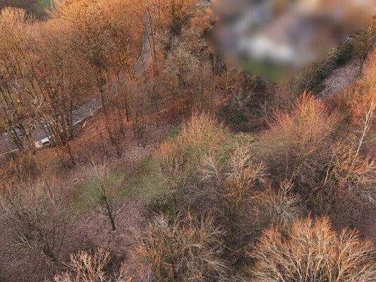 Ansicht oberhalb des Grundstücks